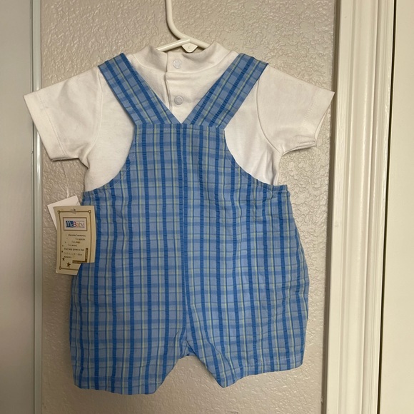 VTG McBaby Plaid Shortall Set - Picture 3 of 6